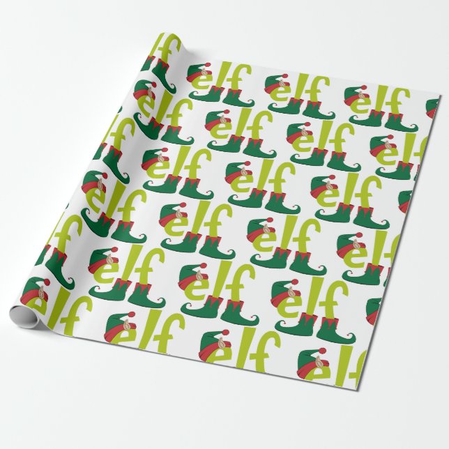 Elf Wrapping Paper (Unrolled)