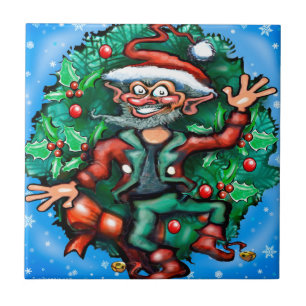 Elf  Wreath Tile