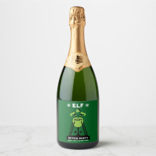 Elf Xmas Party Sparkling Wine Label