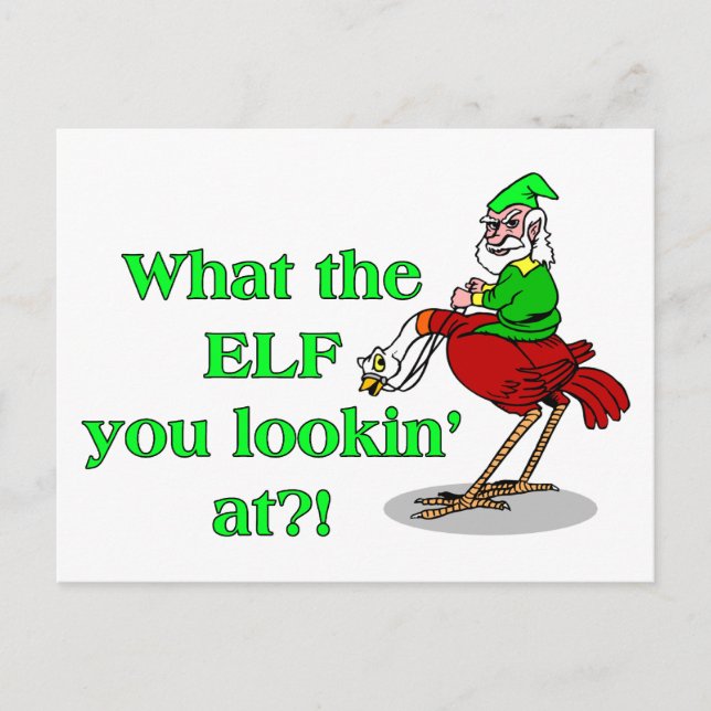 Elf You Lookin At Postcard (Front)