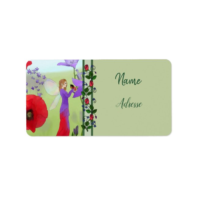 Elfe im Blumenbeet  Label (Front)