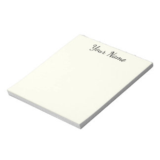 Elfenbein personalisiert notepad