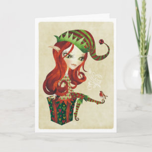 Elfie Christmas Greeting Card
