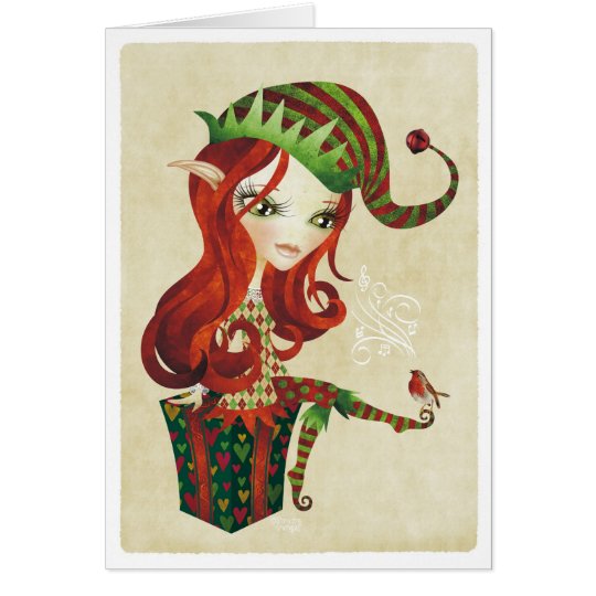 Elfie Christmas Greeting Card