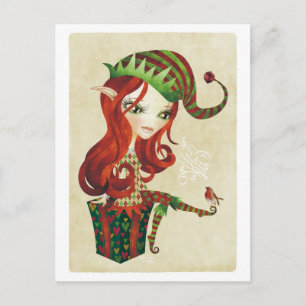 Elfie Christmas Greeting Postcards
