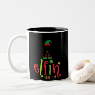Elfin Good Time  Two-Tone Coffee Mug