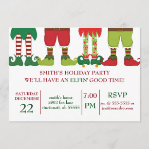 Elfin' Holiday Party Invitation