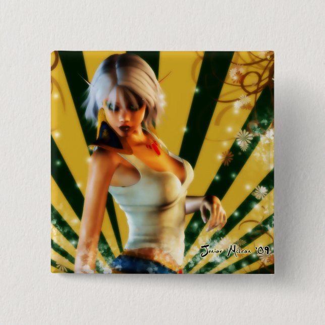 Elfin Model 15 Cm Square Badge (Front)