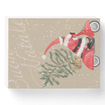 Elfin Santa Claus on his Scooter