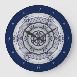 elft Blue Design 006 From 1764 ~ Large Clock