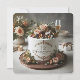 ELGANT MUTED FLORAL ANNIVERSARY CAKE 