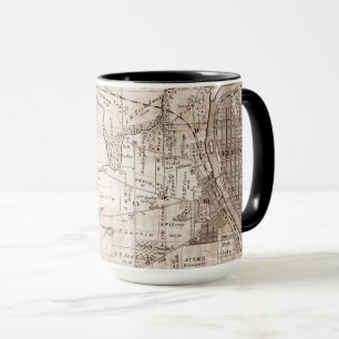 Elgin Illinois 1870 Plat Map Fox River Mug