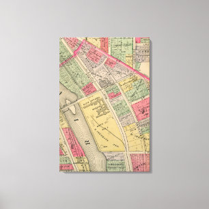Elgin Illinois 1871 Map Elgin Watch Factory Canvas Print