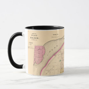 ELGIN ILLINOIS 1871 MAP MUG