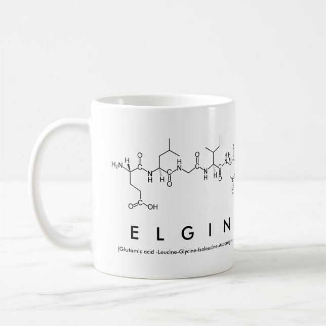 Elgin peptide name mug (Left)