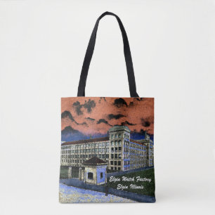 Elgin Watch Factory Colourful Watercolor 1920 Art Tote Bag