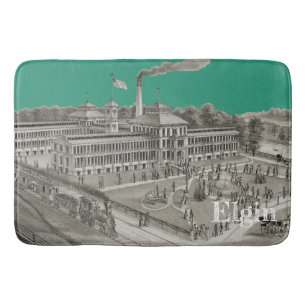 Elgin Watch Factory Elgin Illinois 1871 Bath Mat