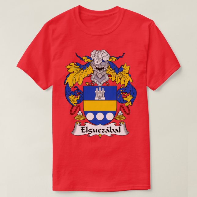 Elguezabal Coat of Arms Family Crest  T-Shirt (Design Front)