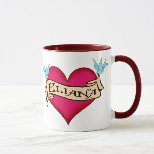 Eliana - Custom Heart Tattoo Mug