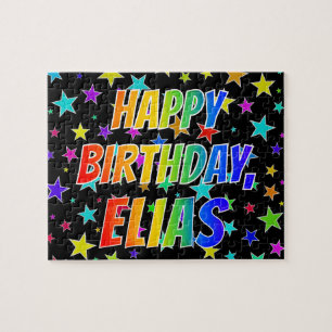 "ELIAS" First Name, Fun "HAPPY BIRTHDAY" Jigsaw Puzzle