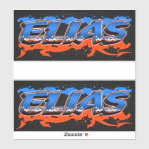 Elias First Name Graffiti Sticker