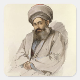 Elias - Jacobite Priest from Mesopotamia Square Sticker