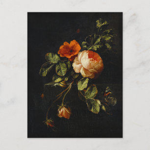 Elias van den Broeck, Still Life with Roses Postcard