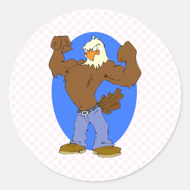 Eliav Eagle Classic Round Sticker (Front)