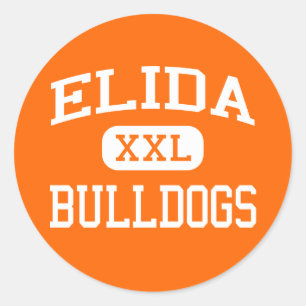 Elida - Bulldogs - Elida High School - Elida Ohio Classic Round Sticker