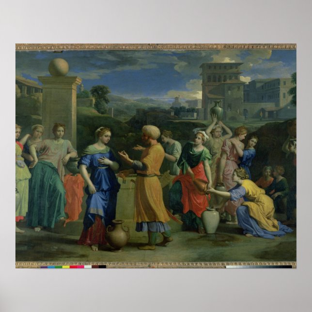 Eliezer and Rebecca at the Well, 1648 (oil on canv Poster (Front)