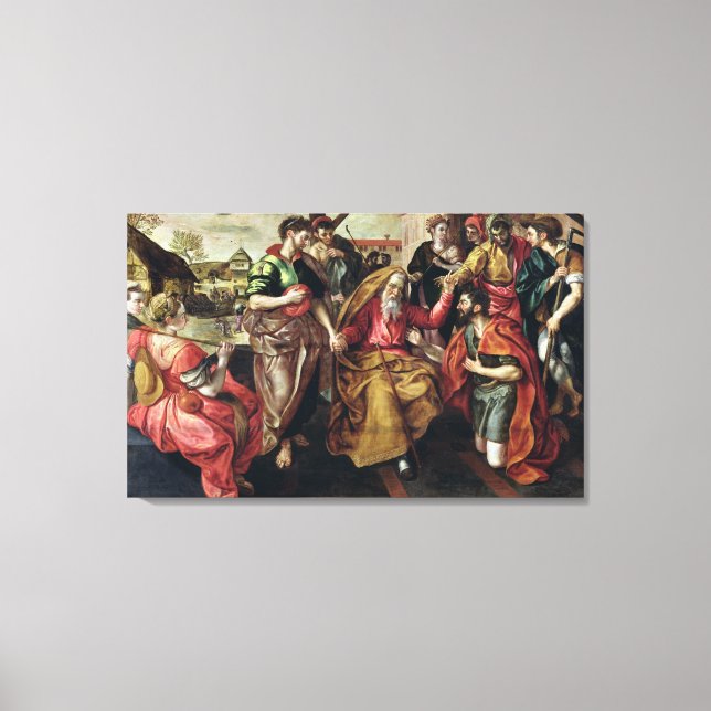 Eliezer Asking for Rebecca to Marry Isaac, 1562 Canvas Print (Front)