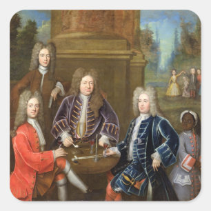 Elihu Yale (1648-1721) the second Duke of Devonshi Square Sticker