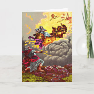 Elijah Ascends to Heaven Greeting card