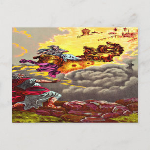 Elijah Ascends to Heaven postcard