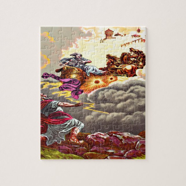 Elijah Ascends to  Puzzle Design (Vertical)