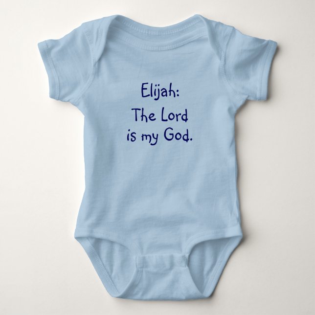 Elijah Baby Name Meaning Bodysuit (Front)