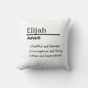 Elijah, Boy Personalised Name Definition Cushion