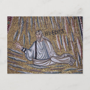 Elijah Byzantine Mosaic Orthodox Icon Postcard