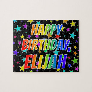 "ELIJAH" First Name, Fun "HAPPY BIRTHDAY" Jigsaw Puzzle
