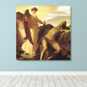 Elijah in Wilderness by Lord Frederic Leighton Canvas Print