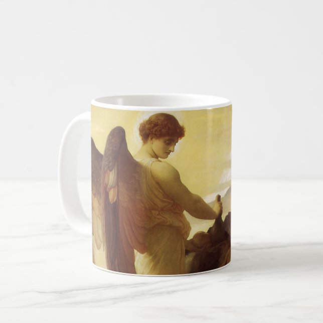 Elijah in Wilderness by Lord Frederic Leighton Coffee Mug (Front Left)