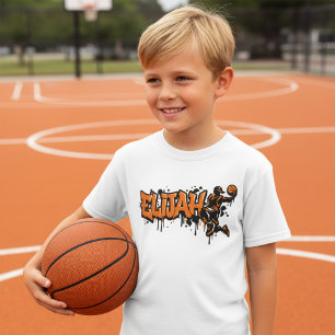 Elijah Personalised Basketball Graffiti T-Shirt