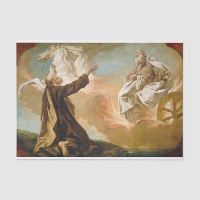 Elijah Taken Up in a Chariot of Fire by G. Angeli Tissue Paper (Front)
