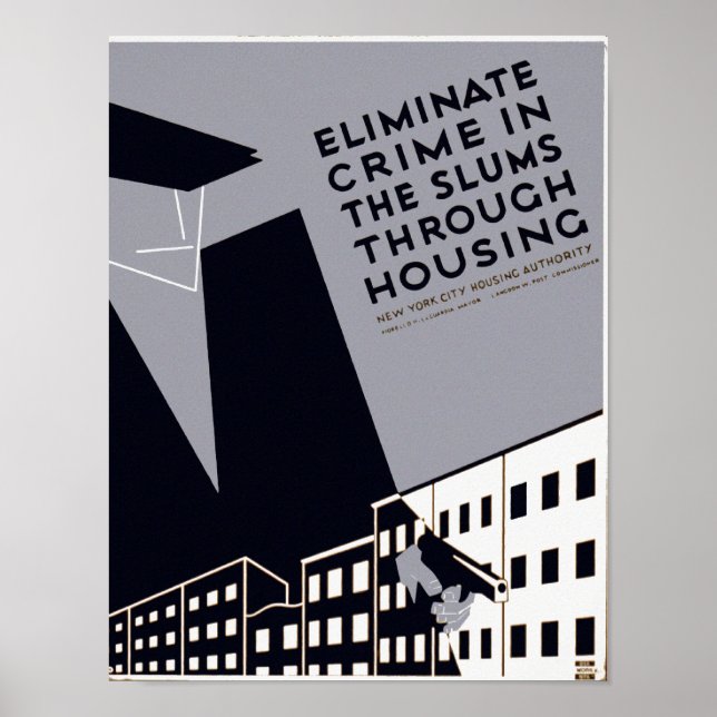Eliminate Crime In The Slums Poster (Front)