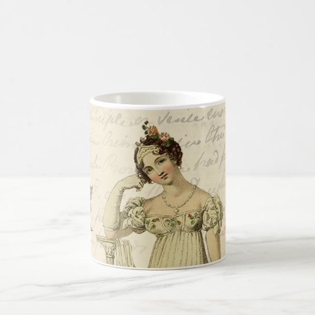 Elinor, Jane Austen, Book lovers, cream Coffee Mug (Center)