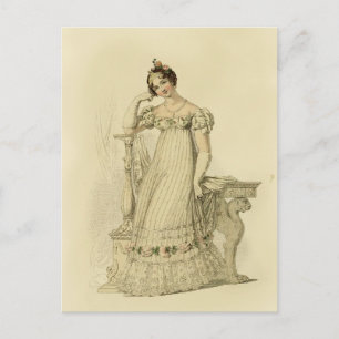 Elinor, Jane Austen inspired, book lovers cream Postcard