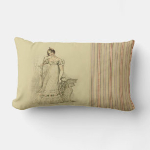 Elinor, Jane Austen inspired, Regency style, cream Lumbar Cushion