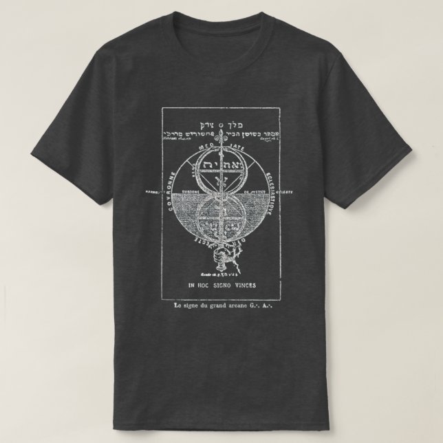 Eliphas Levi The Key Of Grand Mysteries Occultist  T-Shirt (Design Front)