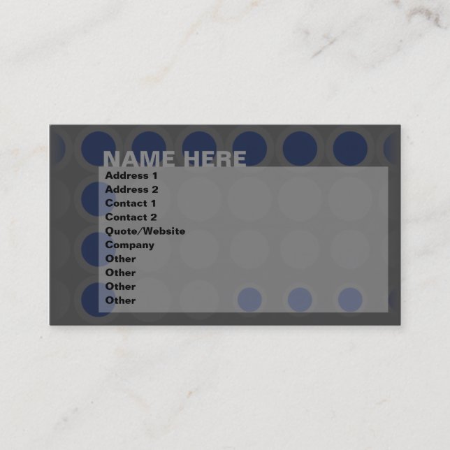 elipses : navy : business card (Front)