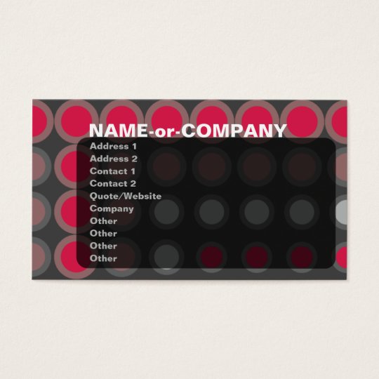 elipses : neon red : business card